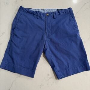 Polo Ralph Lauren Shorts Mens 30 Royal Blue Slim Stretch Fit 9" Chino Cotton